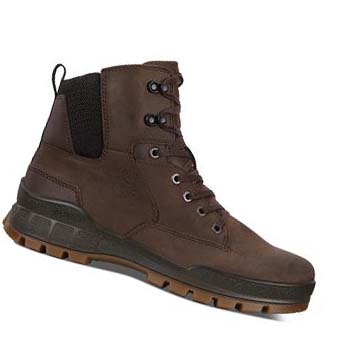 Men's Ecco Track 25 Mid Hm Pl Boots Coffee | SG 453WNB